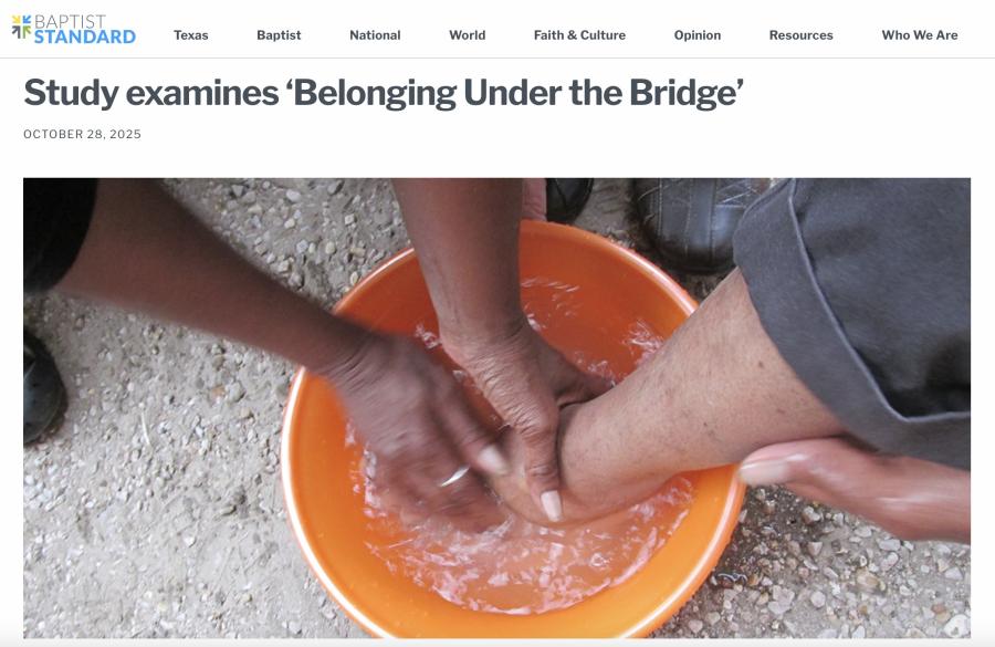 Screen Shot of Baptist Standard Article