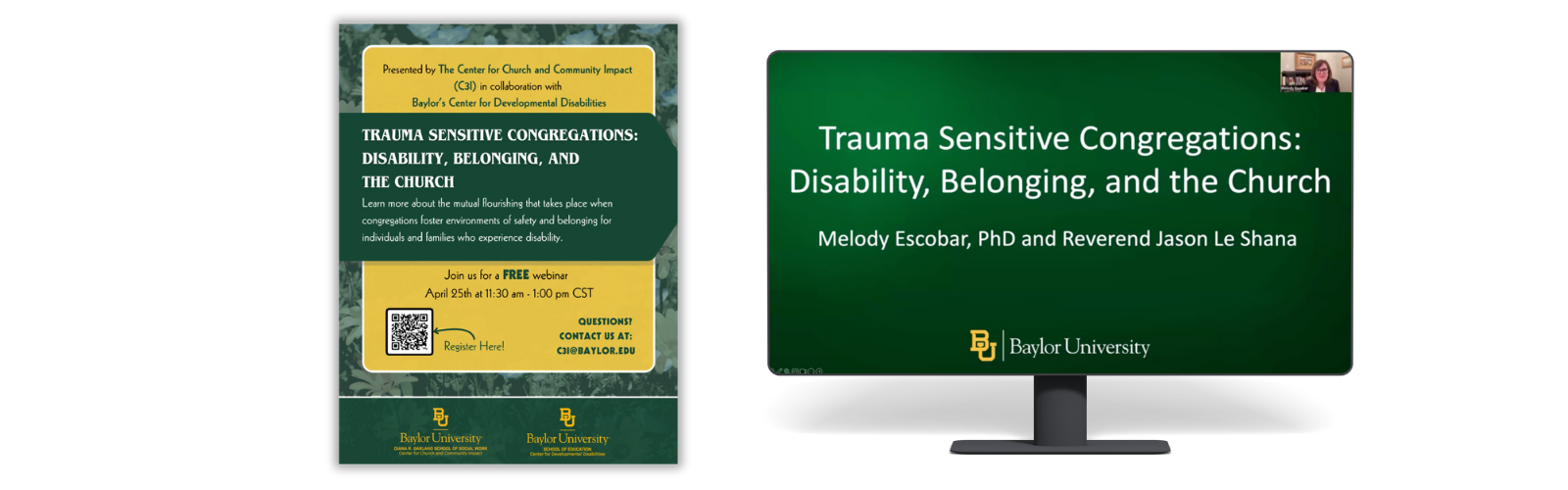 webinar examples (flyer and computer zoom)